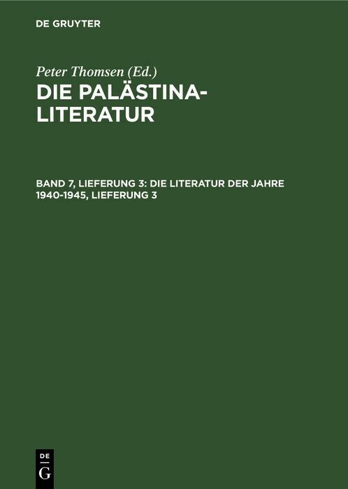 Die Literatur der Jahre 1940-1945, Lieferung 3 main product photo