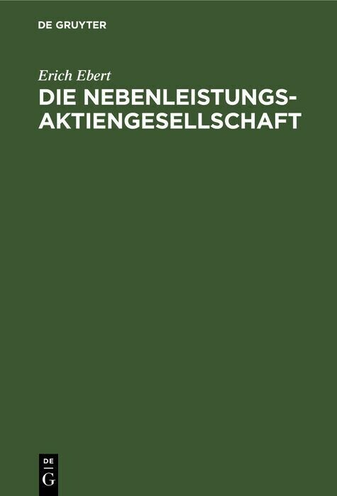 Die Nebenleistungs-Aktiengesellschaft main product photo