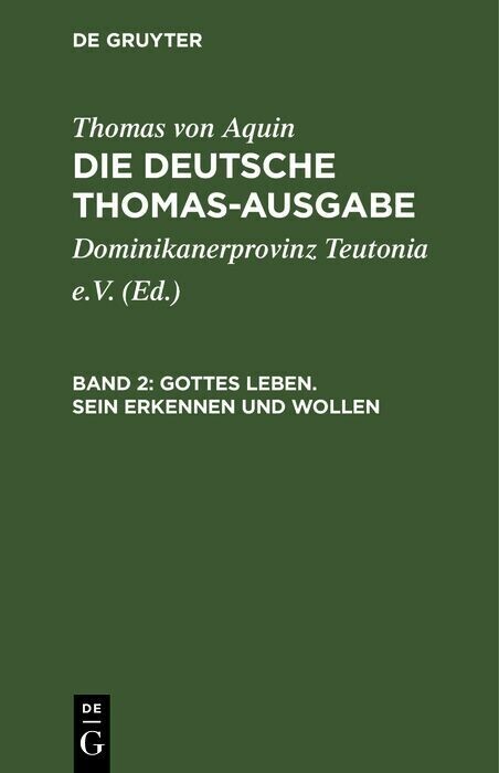 Gottes Leben. Sein Erkennen und Wollen main product photo