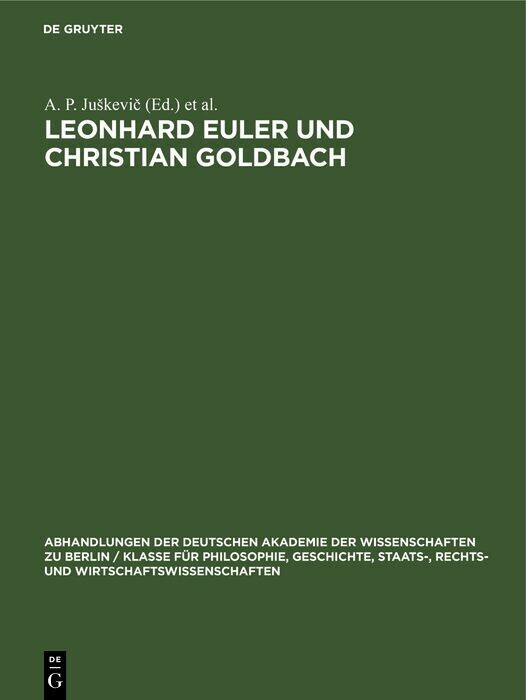 Leonhard Euler und Christian Goldbach main product photo