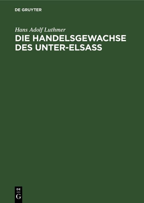 Die Handelsgewachse des Unter-Elsass main product photo