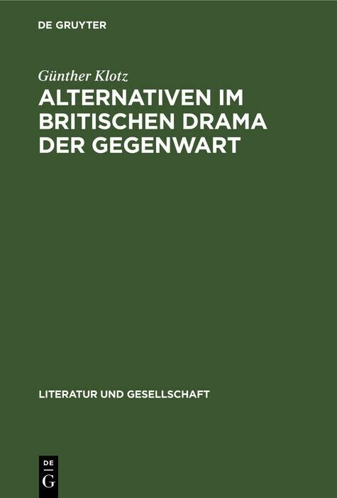 Alternativen im britischen Drama der Gegenwart main product photo