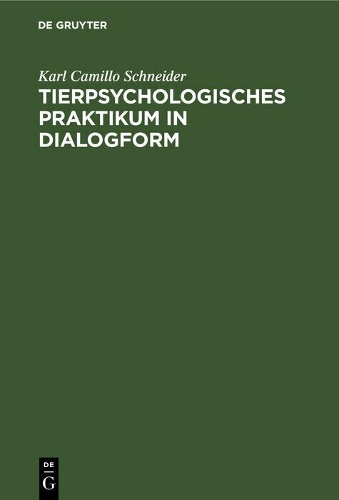 Tierpsychologisches Praktikum in Dialogform main product photo