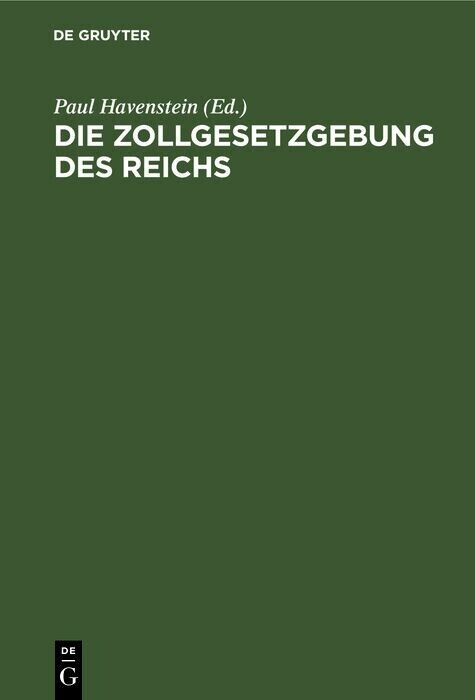 Die Zollgesetzgebung des Reichs main product photo