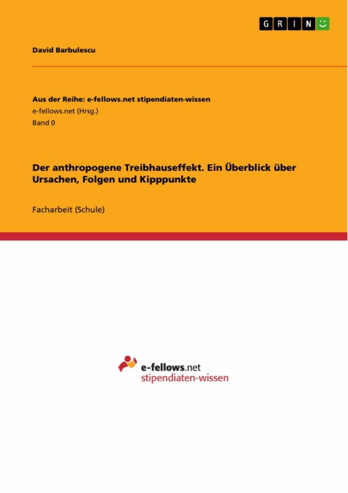 Der anthropogene Treibhauseffekt. Ein Überblick über Ursachen, Folgen und Kipppunkte main product photo