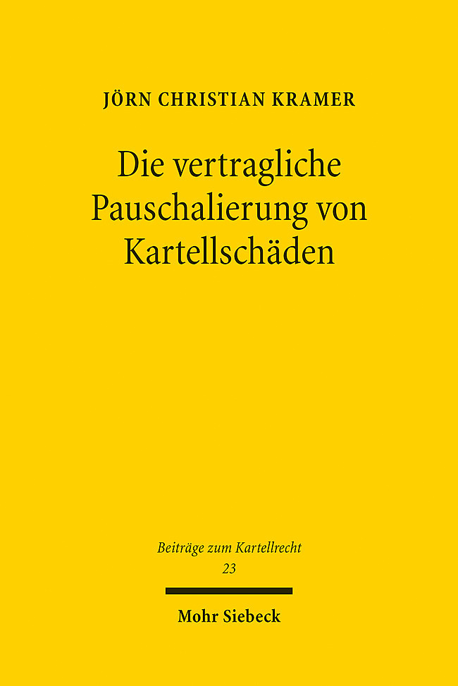 Die vertragliche Pauschalierung von Kartellschäden main product photo