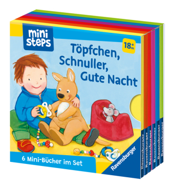 ministeps Mein erster Bücher-Würfel: Töpfchen, Schnuller, Gute Nacht (Bücher-Set) - ab 18 Monate