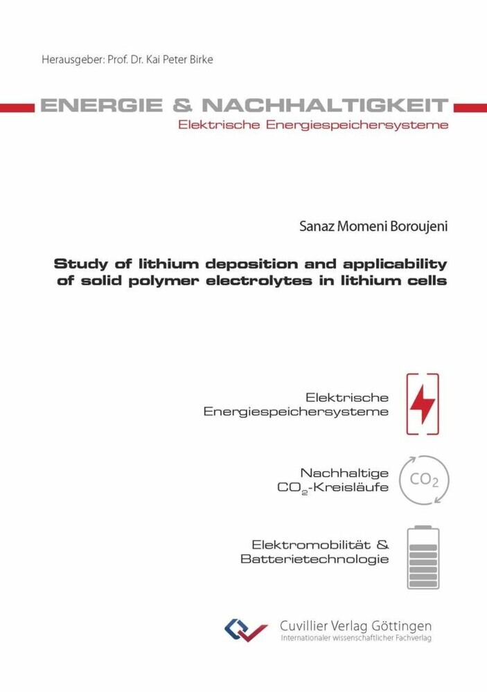 Study of lithium deposition and applicability of solid polymer electrolytes in lithium cells main product photo