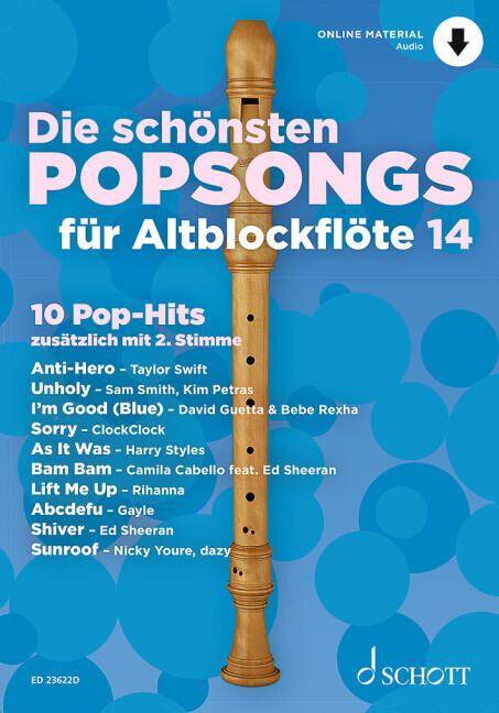 Die schönsten Popsongs für Alt-Blockflöte main product photo