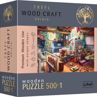 Holz Puzzle 500+1  Schätze auf dem Dachboden