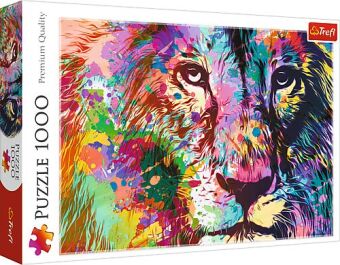 Puzzle 1000  Bunter Löwe