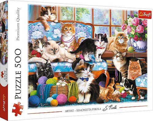 Puzzle 500 - Katzen Familie main product photo
