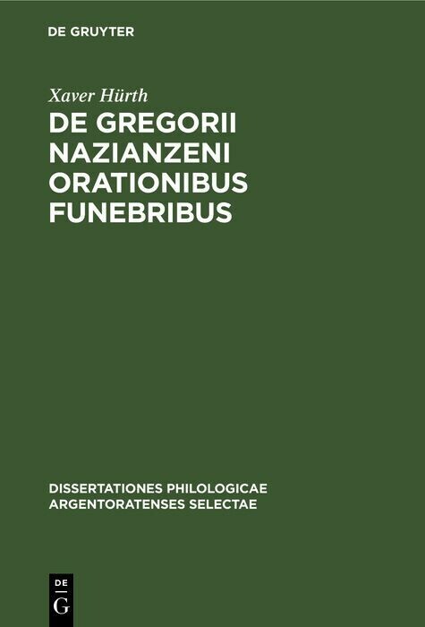 De Gregorii Nazianzeni orationibus funebribus main product photo