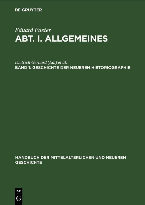 Geschichte der neueren Historiographie main product photo