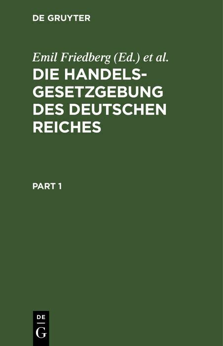 Die Handelsgesetzgebung des Deutschen Reiches main product photo