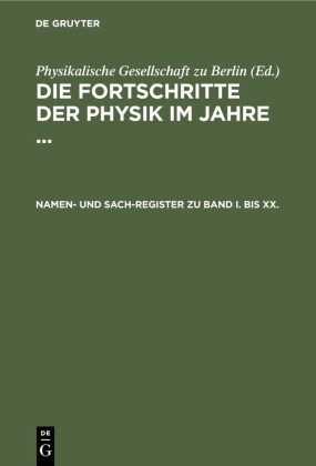Namen- und Sach-Register zu Band I. bis XX.
