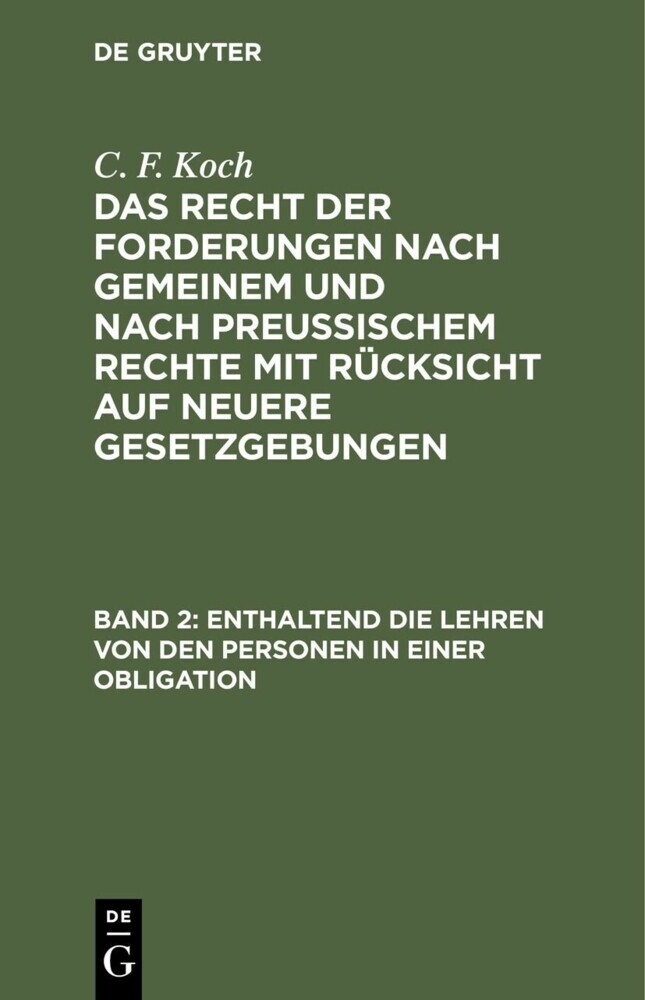 Enthaltend die Lehren von den Personen in einer Obligation main product photo