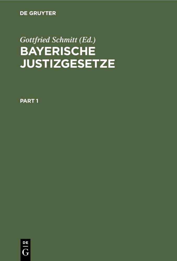 Bayerische Justizgesetze main product photo