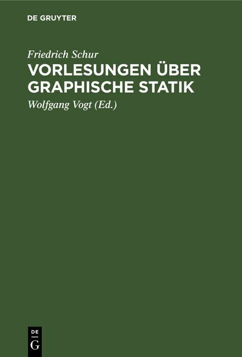 Vorlesungen über graphische Statik main product photo