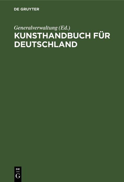 Kunsthandbuch für Deutschland main product photo