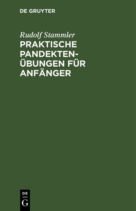 Praktische Pandektenübungen für Anfänger main product photo