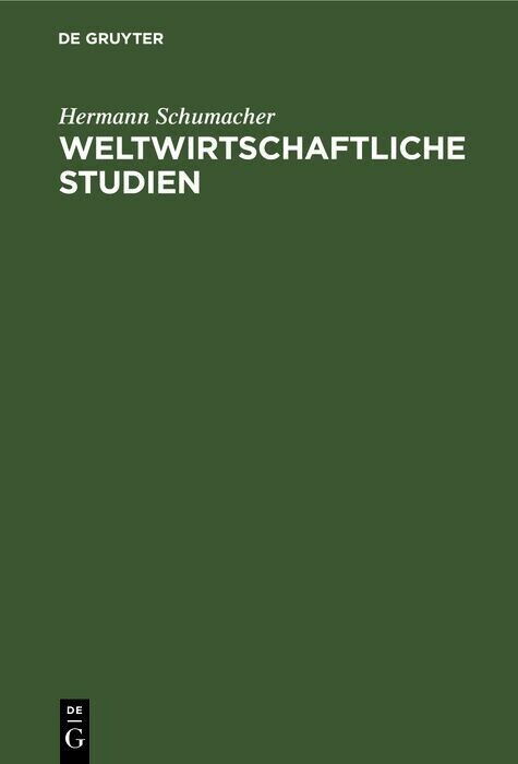 Weltwirtschaftliche Studien main product photo