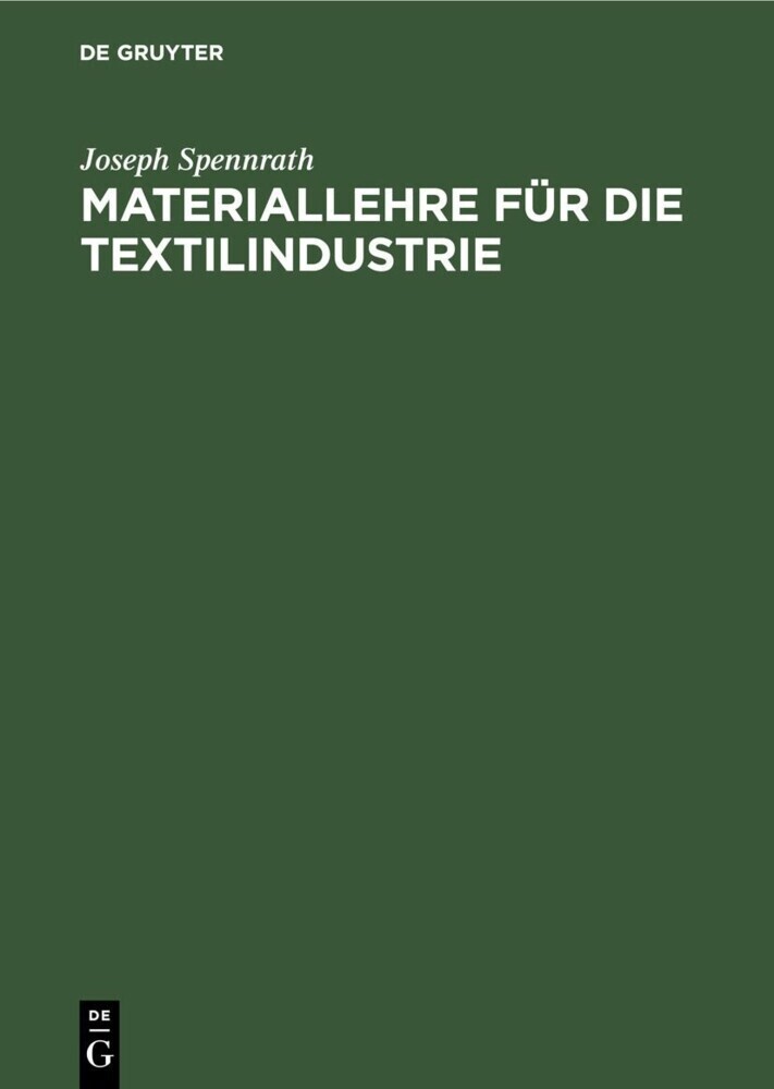 Materiallehre für die Textilindustrie main product photo