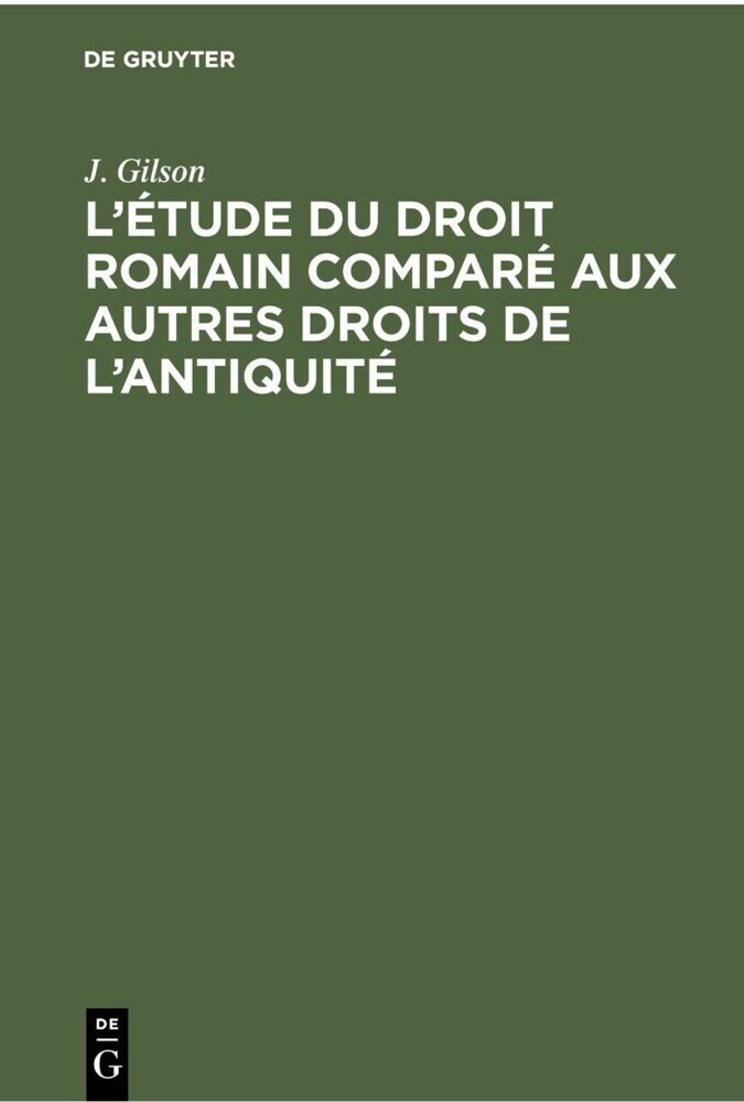 L'étude du droit romain comparé aux autres droits de l'antiquité main product photo