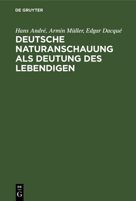 Deutsche Naturanschauung als Deutung des Lebendigen main product photo