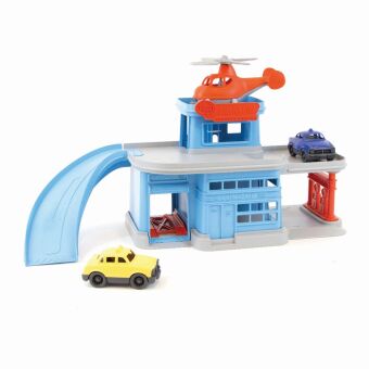 GREENTOYS - Parkgarage mit Hubschrauber und 2 Autos