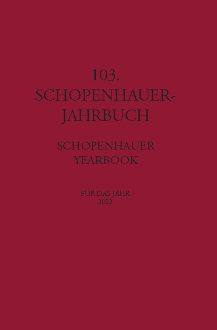 103. Schopenhauer Jahrbuch main product photo