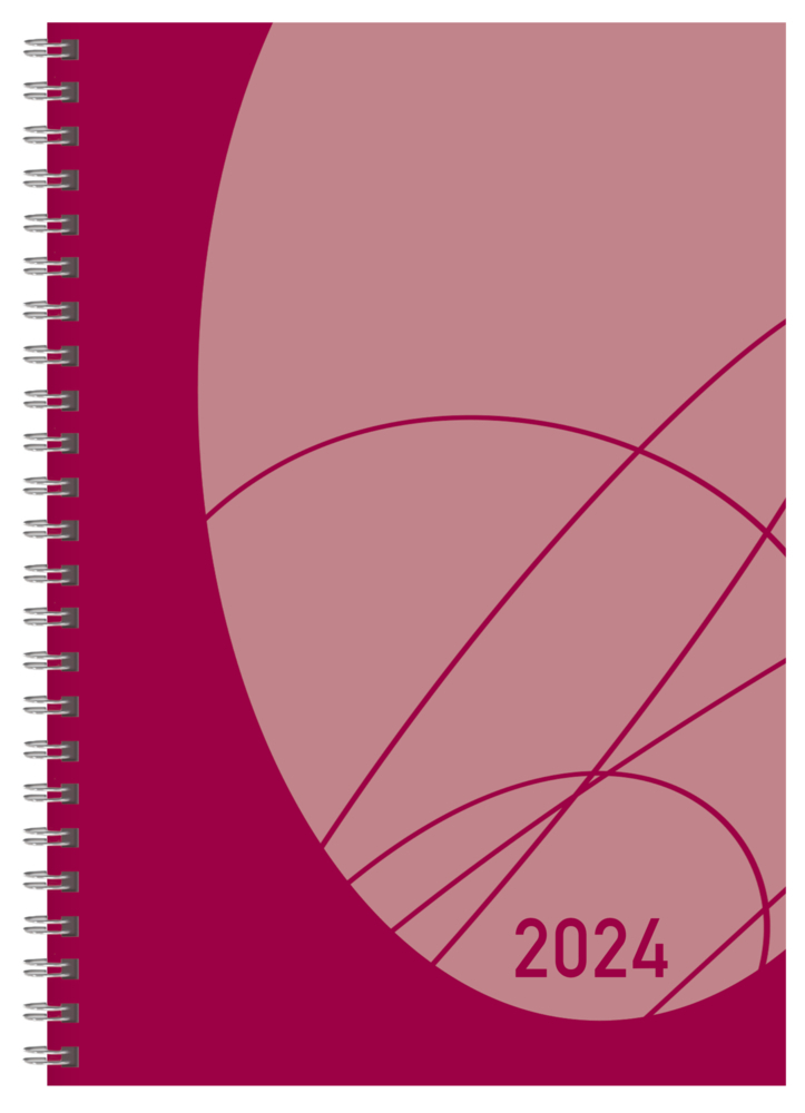 Buchkalender Wochentimer Flexi Colourlux berry 2024 main product photo