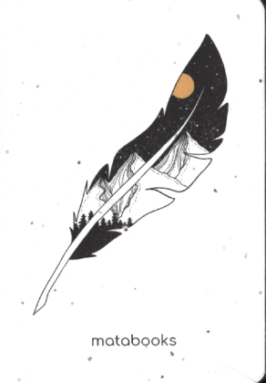 Nachhaltige Notizbücher A6 - Samenbuch "Feather"