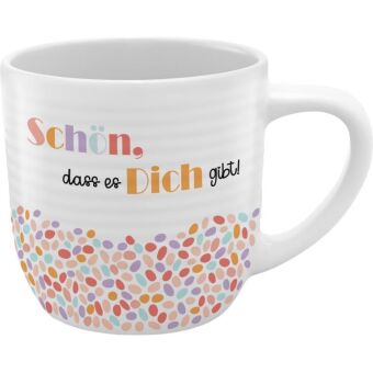 Tasse Rillen Motiv "Schön"