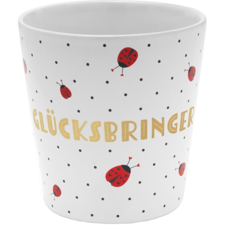 Blumenübertopf Motiv "Glück" main product photo
