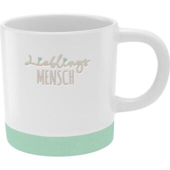 Tasse Gravur Motiv "Mensch"
