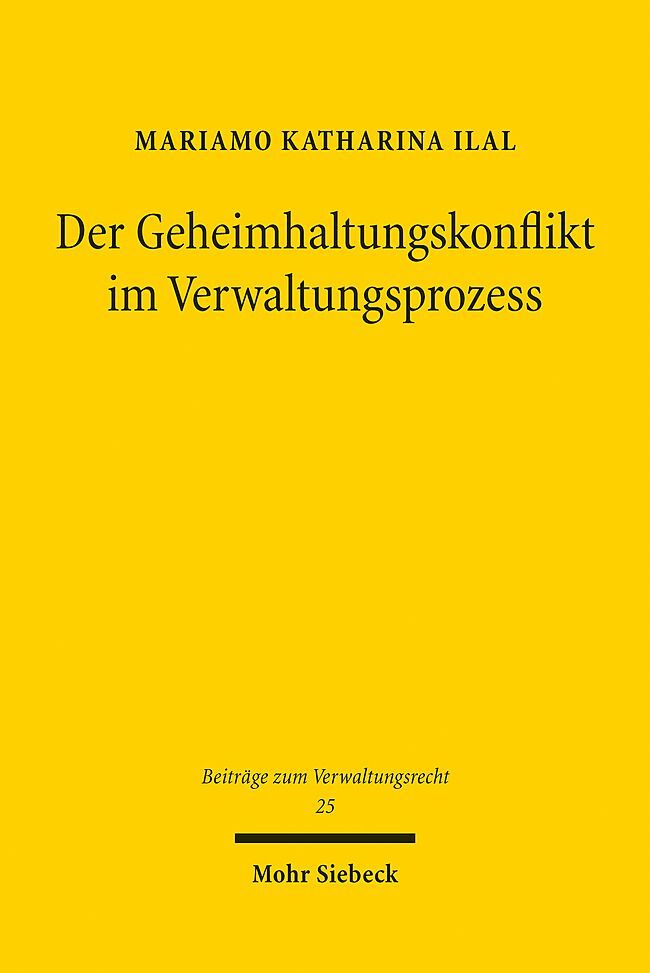 Der Geheimhaltungskonflikt im Verwaltungsprozess main product photo