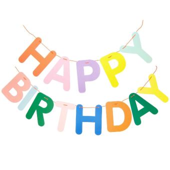 Girlande Happy Birthday, bunt FSC MIX