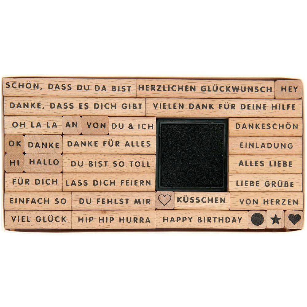 Stempelset Text, Deutsch FSC 100% main product photo