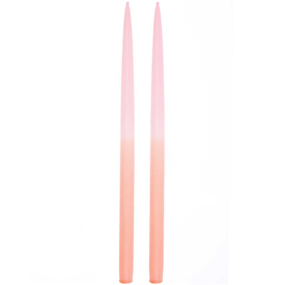 Spitzkerzen 28 cm, Dip Dye, Rosa/Orange main product photo