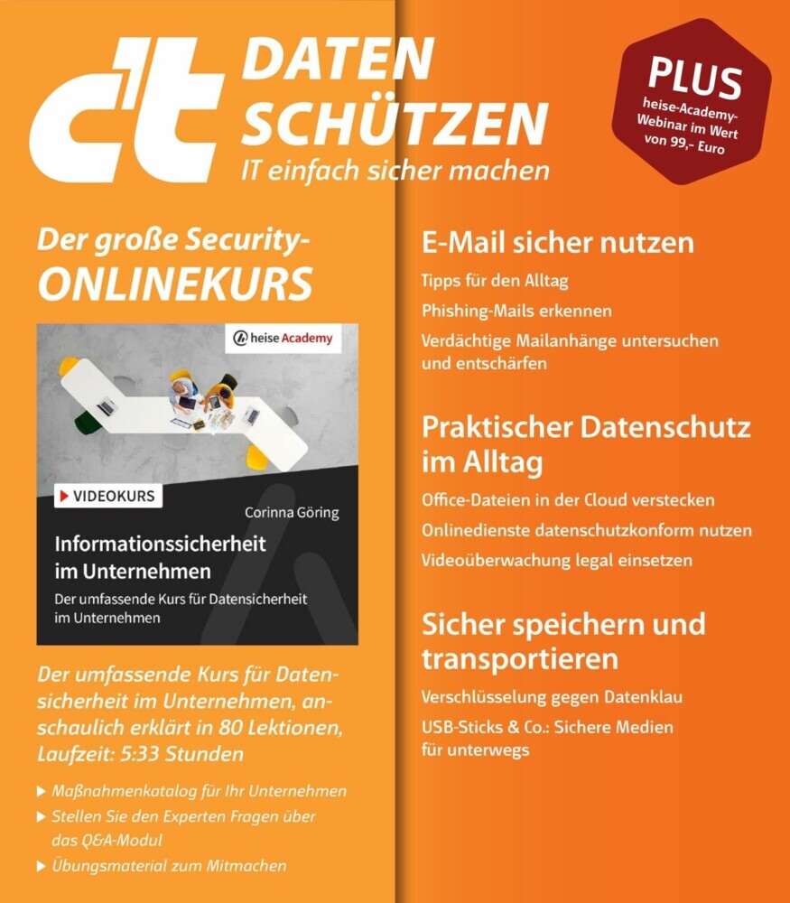 c't Daten schützen 2023 main product photo
