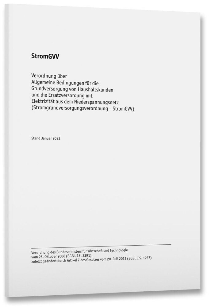 StromGVV - Stromgrundversorgungsverordnung main product photo