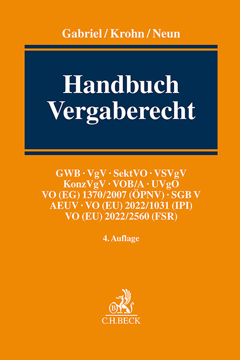 Handbuch Vergaberecht main product photo