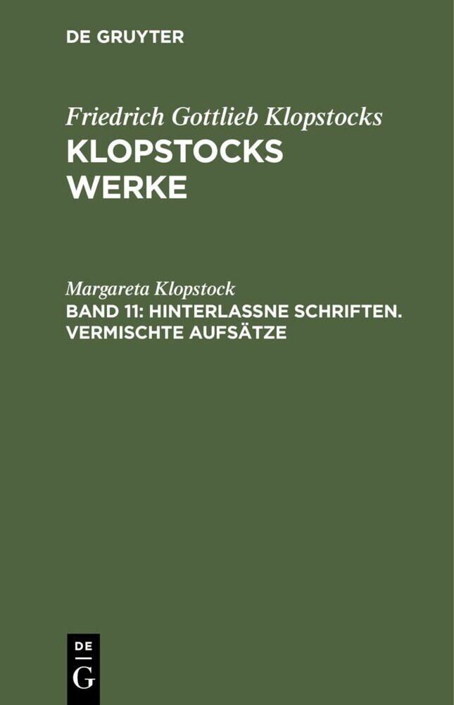 Hinterlassne Schriften. Vermischte Aufsätze main product photo