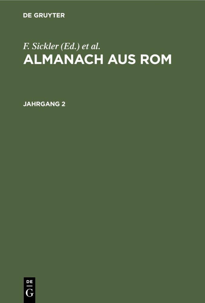 Almanach aus Rom. Jahrgang 2 main product photo