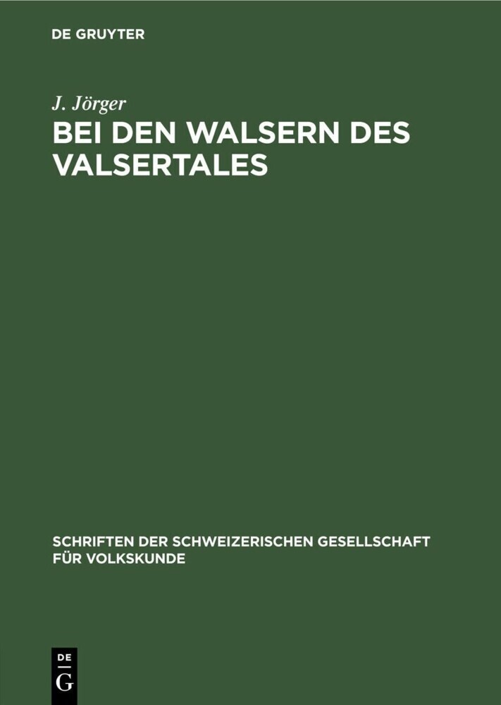 Bei den Walsern des Valsertales main product photo