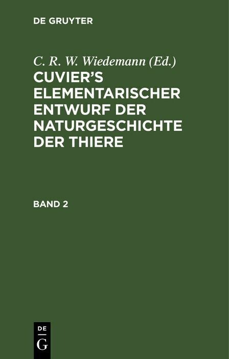 Cuvier's Elementarischer Entwurf der Naturgeschichte der Thiere. Band 2 main product photo