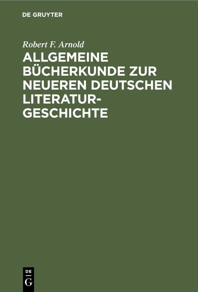 Allgemeine Bücherkunde zur neueren deutschen Literaturgeschichte main product photo