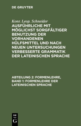 Formenlehre, Band 1: Formenlehre der lateinischen Sprache