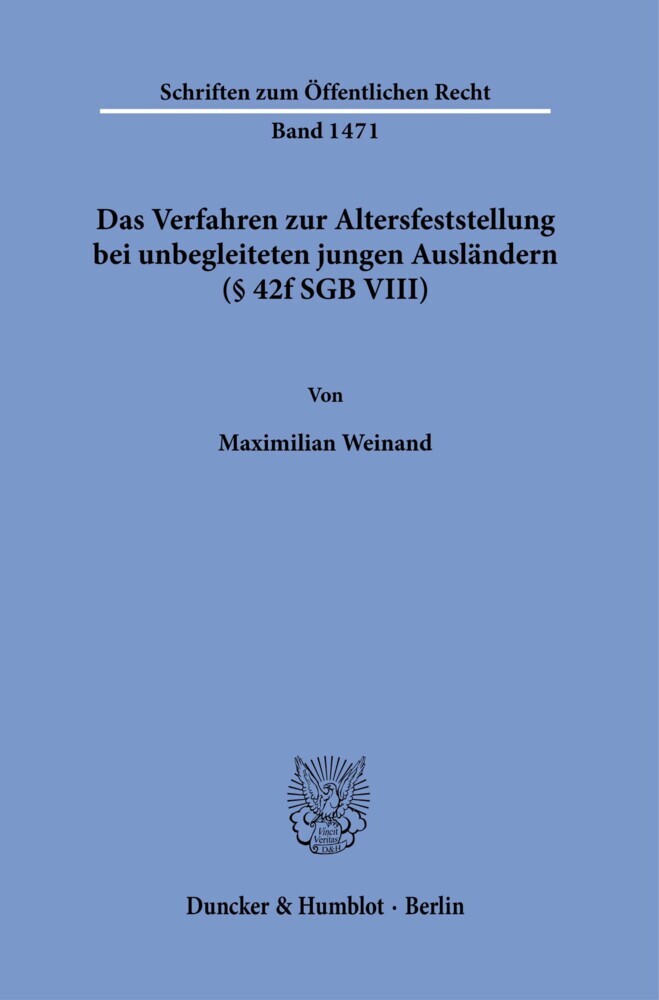 Das Verfahren zur Altersfeststellung bei unbegleiteten jungen Ausländern (§ 42f SGB VIII). main product photo